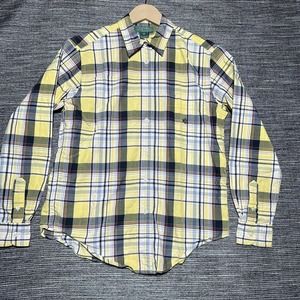 Lauren Ralph Lauren Button Up Dress Shirt Women’s 6P Yellow Plaid Long Sleeve